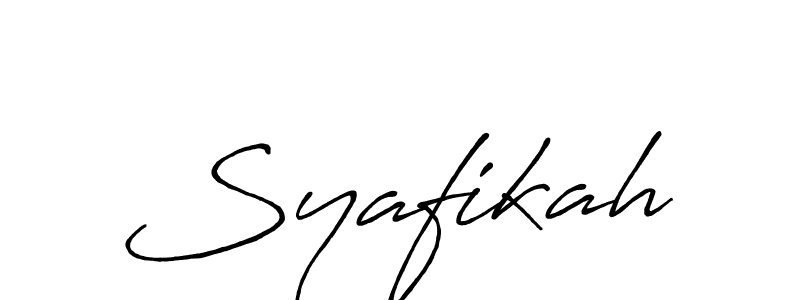 How to make Syafikah name signature. Use Antro_Vectra_Bolder style for creating short signs online. This is the latest handwritten sign. Syafikah signature style 7 images and pictures png