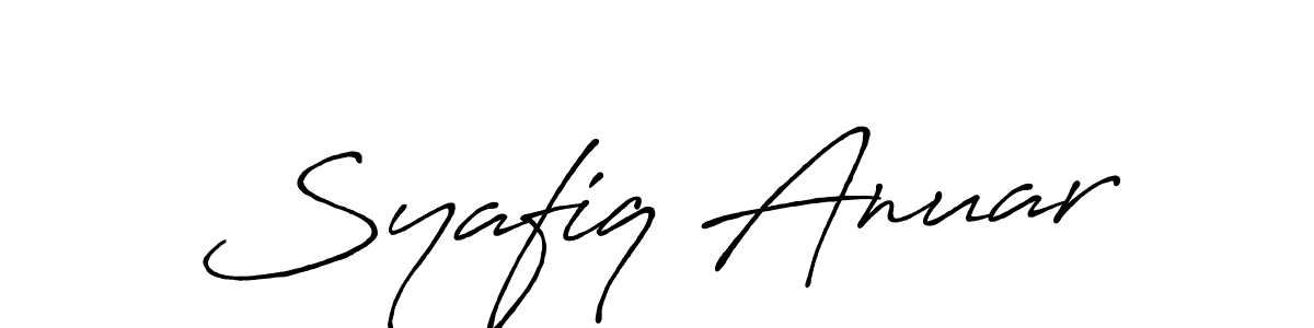 Also we have Syafiq Anuar name is the best signature style. Create professional handwritten signature collection using Antro_Vectra_Bolder autograph style. Syafiq Anuar signature style 7 images and pictures png