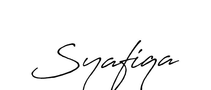 Syafiqa stylish signature style. Best Handwritten Sign (Antro_Vectra_Bolder) for my name. Handwritten Signature Collection Ideas for my name Syafiqa. Syafiqa signature style 7 images and pictures png