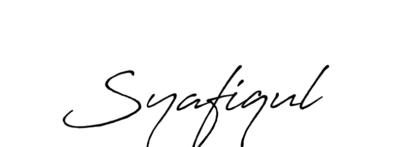 Also we have Syafiqul name is the best signature style. Create professional handwritten signature collection using Antro_Vectra_Bolder autograph style. Syafiqul signature style 7 images and pictures png