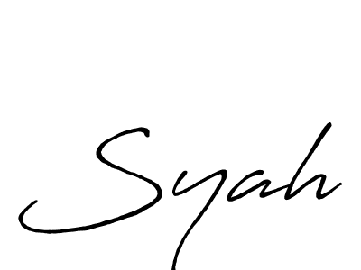 Design your own signature with our free online signature maker. With this signature software, you can create a handwritten (Antro_Vectra_Bolder) signature for name Syah. Syah signature style 7 images and pictures png