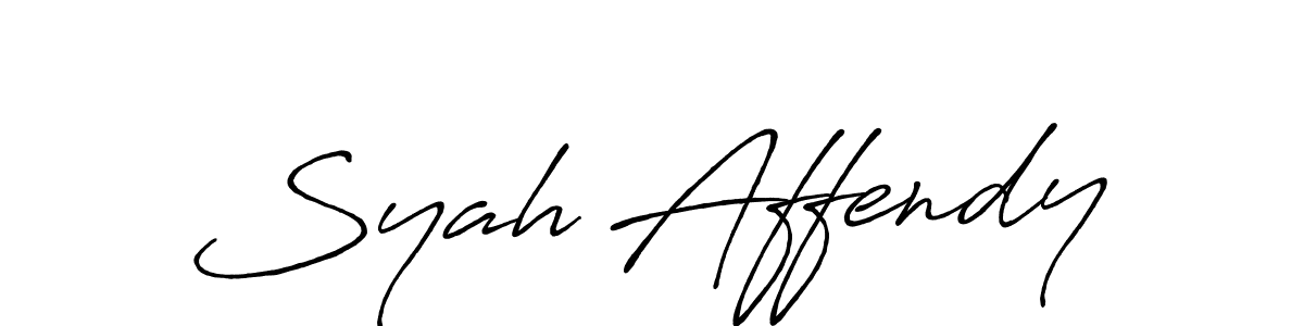 Also we have Syah Affendy name is the best signature style. Create professional handwritten signature collection using Antro_Vectra_Bolder autograph style. Syah Affendy signature style 7 images and pictures png