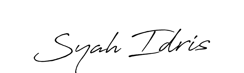 How to make Syah Idris signature? Antro_Vectra_Bolder is a professional autograph style. Create handwritten signature for Syah Idris name. Syah Idris signature style 7 images and pictures png