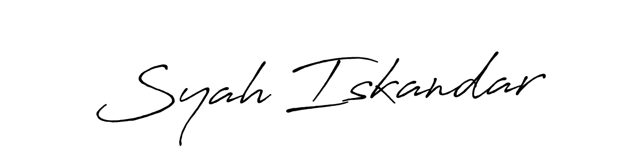 Similarly Antro_Vectra_Bolder is the best handwritten signature design. Signature creator online .You can use it as an online autograph creator for name Syah Iskandar. Syah Iskandar signature style 7 images and pictures png