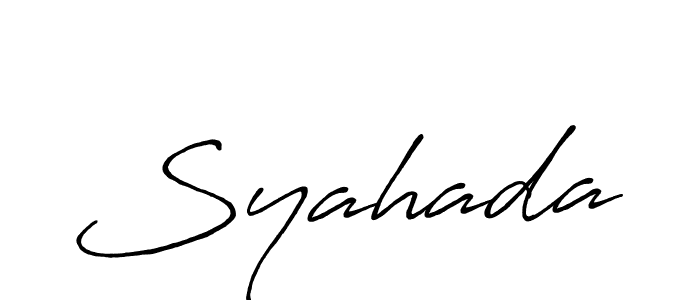 Create a beautiful signature design for name Syahada. With this signature (Antro_Vectra_Bolder) fonts, you can make a handwritten signature for free. Syahada signature style 7 images and pictures png