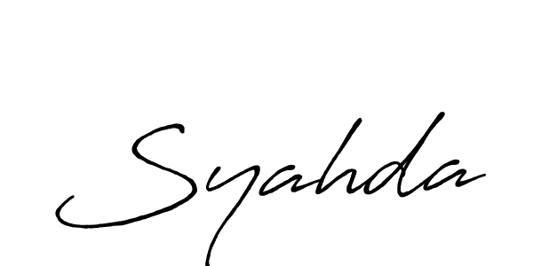 Design your own signature with our free online signature maker. With this signature software, you can create a handwritten (Antro_Vectra_Bolder) signature for name Syahda. Syahda signature style 7 images and pictures png