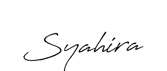 Design your own signature with our free online signature maker. With this signature software, you can create a handwritten (Antro_Vectra_Bolder) signature for name Syahira. Syahira signature style 7 images and pictures png