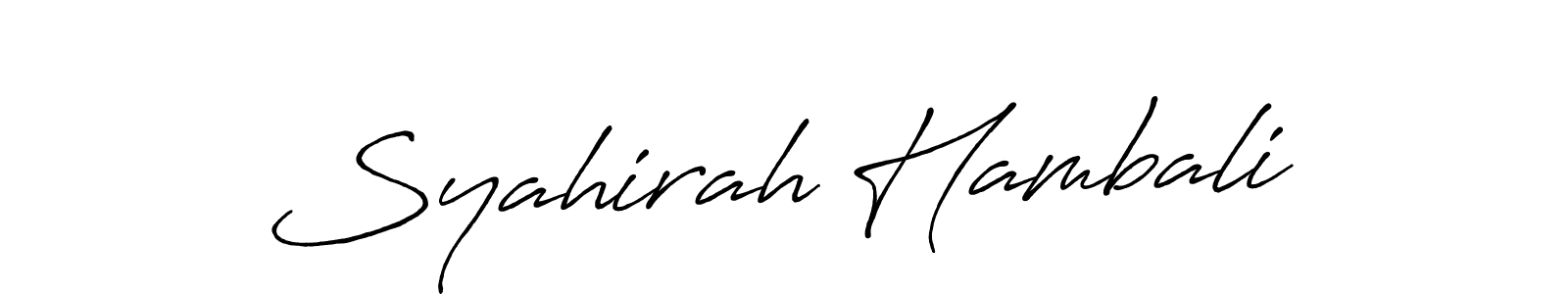 Syahirah Hambali stylish signature style. Best Handwritten Sign (Antro_Vectra_Bolder) for my name. Handwritten Signature Collection Ideas for my name Syahirah Hambali. Syahirah Hambali signature style 7 images and pictures png