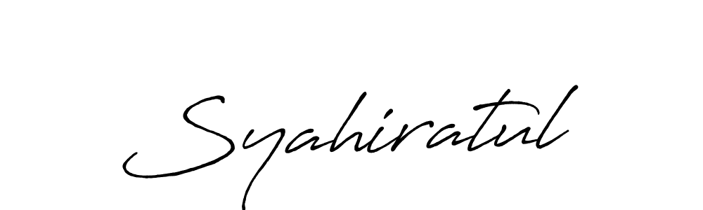 Also You can easily find your signature by using the search form. We will create Syahiratul name handwritten signature images for you free of cost using Antro_Vectra_Bolder sign style. Syahiratul signature style 7 images and pictures png