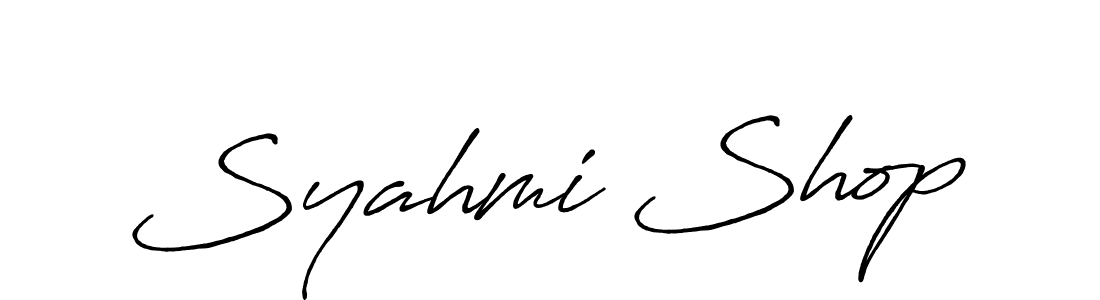 Also we have Syahmi Shop name is the best signature style. Create professional handwritten signature collection using Antro_Vectra_Bolder autograph style. Syahmi Shop signature style 7 images and pictures png