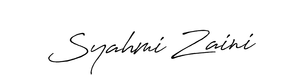 Also You can easily find your signature by using the search form. We will create Syahmi Zaini name handwritten signature images for you free of cost using Antro_Vectra_Bolder sign style. Syahmi Zaini signature style 7 images and pictures png