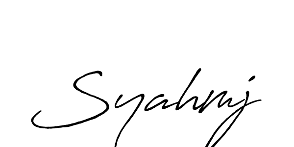 Also we have Syahmj name is the best signature style. Create professional handwritten signature collection using Antro_Vectra_Bolder autograph style. Syahmj signature style 7 images and pictures png