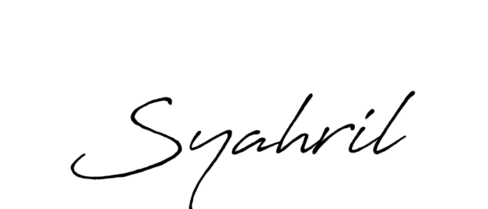 Create a beautiful signature design for name Syahril. With this signature (Antro_Vectra_Bolder) fonts, you can make a handwritten signature for free. Syahril signature style 7 images and pictures png