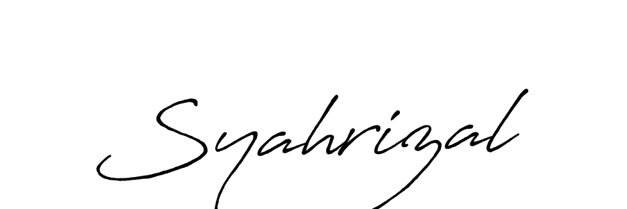 Make a beautiful signature design for name Syahrizal. With this signature (Antro_Vectra_Bolder) style, you can create a handwritten signature for free. Syahrizal signature style 7 images and pictures png