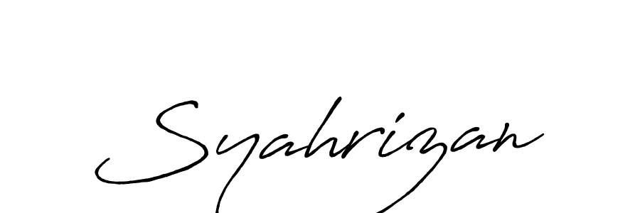 You should practise on your own different ways (Antro_Vectra_Bolder) to write your name (Syahrizan) in signature. don't let someone else do it for you. Syahrizan signature style 7 images and pictures png