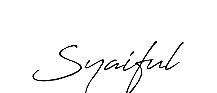 Syaiful stylish signature style. Best Handwritten Sign (Antro_Vectra_Bolder) for my name. Handwritten Signature Collection Ideas for my name Syaiful. Syaiful signature style 7 images and pictures png