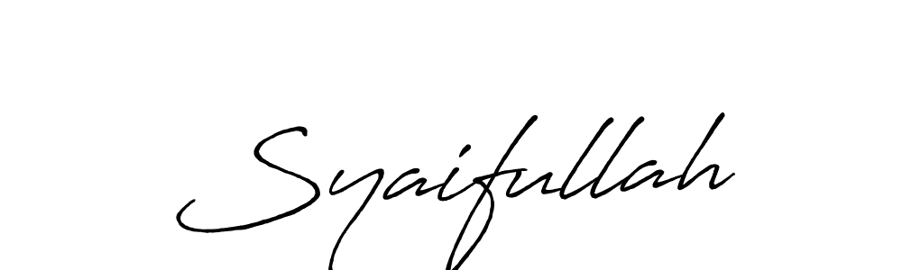 How to make Syaifullah signature? Antro_Vectra_Bolder is a professional autograph style. Create handwritten signature for Syaifullah name. Syaifullah signature style 7 images and pictures png