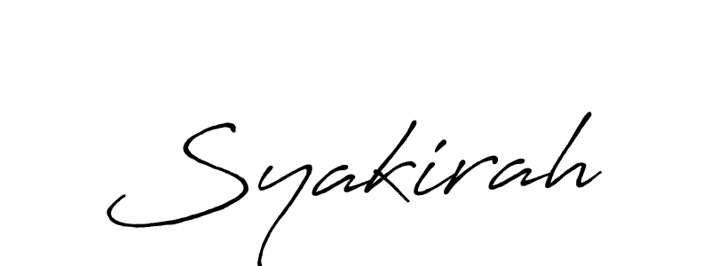 How to make Syakirah name signature. Use Antro_Vectra_Bolder style for creating short signs online. This is the latest handwritten sign. Syakirah signature style 7 images and pictures png