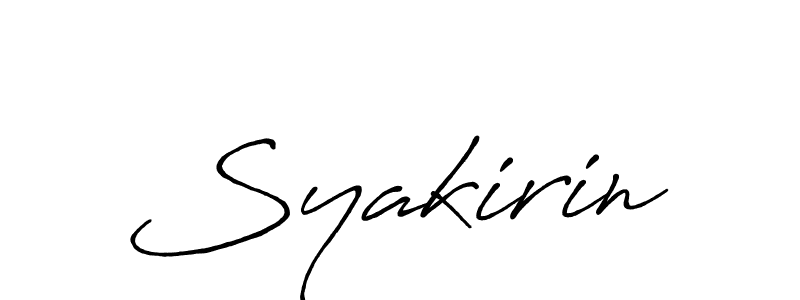 Use a signature maker to create a handwritten signature online. With this signature software, you can design (Antro_Vectra_Bolder) your own signature for name Syakirin. Syakirin signature style 7 images and pictures png