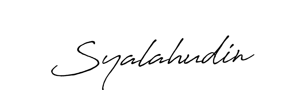 It looks lik you need a new signature style for name Syalahudin. Design unique handwritten (Antro_Vectra_Bolder) signature with our free signature maker in just a few clicks. Syalahudin signature style 7 images and pictures png