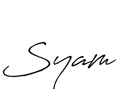 Syam stylish signature style. Best Handwritten Sign (Antro_Vectra_Bolder) for my name. Handwritten Signature Collection Ideas for my name Syam. Syam signature style 7 images and pictures png