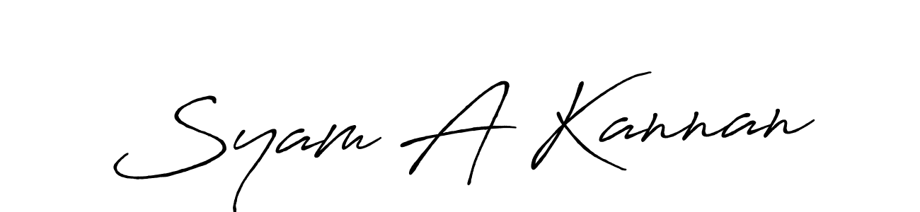 Antro_Vectra_Bolder is a professional signature style that is perfect for those who want to add a touch of class to their signature. It is also a great choice for those who want to make their signature more unique. Get Syam A Kannan name to fancy signature for free. Syam A Kannan signature style 7 images and pictures png