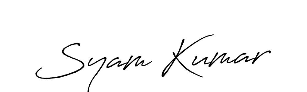 It looks lik you need a new signature style for name Syam Kumar. Design unique handwritten (Antro_Vectra_Bolder) signature with our free signature maker in just a few clicks. Syam Kumar signature style 7 images and pictures png