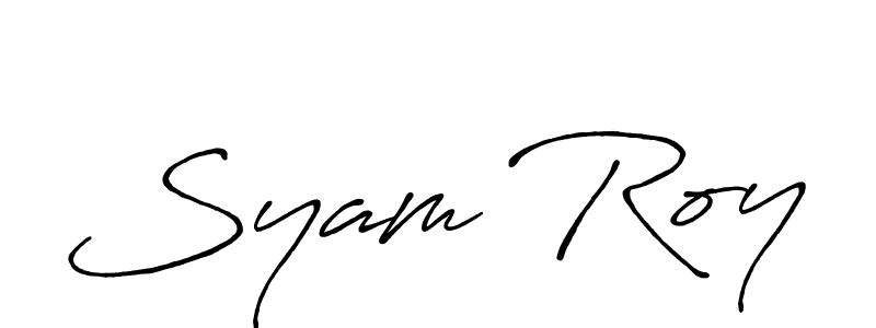 Make a beautiful signature design for name Syam Roy. With this signature (Antro_Vectra_Bolder) style, you can create a handwritten signature for free. Syam Roy signature style 7 images and pictures png