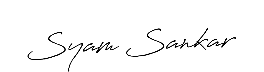 Make a beautiful signature design for name Syam Sankar. With this signature (Antro_Vectra_Bolder) style, you can create a handwritten signature for free. Syam Sankar signature style 7 images and pictures png