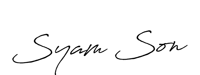 How to make Syam Son signature? Antro_Vectra_Bolder is a professional autograph style. Create handwritten signature for Syam Son name. Syam Son signature style 7 images and pictures png