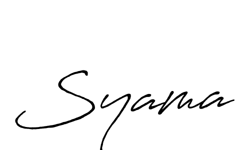 How to make Syama signature? Antro_Vectra_Bolder is a professional autograph style. Create handwritten signature for Syama name. Syama signature style 7 images and pictures png