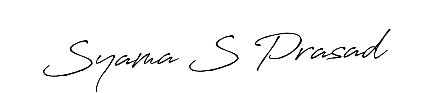 The best way (Antro_Vectra_Bolder) to make a short signature is to pick only two or three words in your name. The name Syama S Prasad include a total of six letters. For converting this name. Syama S Prasad signature style 7 images and pictures png