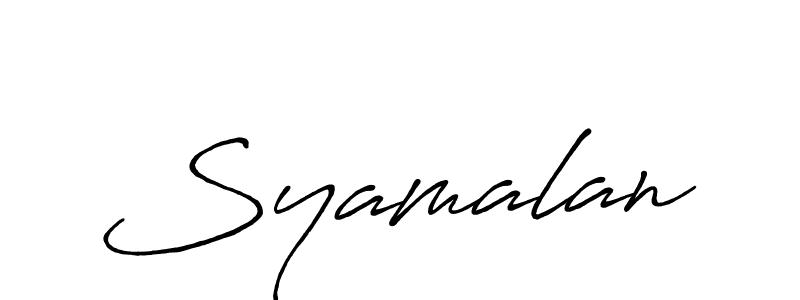 Make a beautiful signature design for name Syamalan. With this signature (Antro_Vectra_Bolder) style, you can create a handwritten signature for free. Syamalan signature style 7 images and pictures png