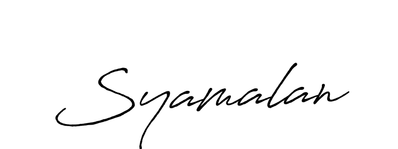 Also You can easily find your signature by using the search form. We will create Syamalan name handwritten signature images for you free of cost using Antro_Vectra_Bolder sign style. Syamalan signature style 7 images and pictures png
