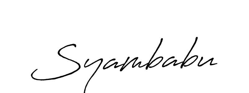 Also we have Syambabu name is the best signature style. Create professional handwritten signature collection using Antro_Vectra_Bolder autograph style. Syambabu signature style 7 images and pictures png