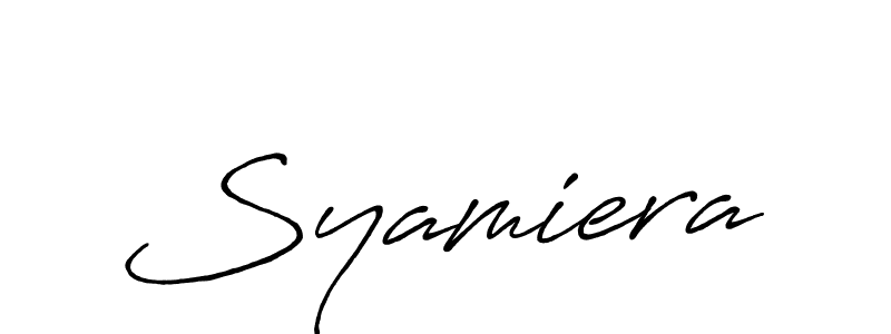 Syamiera stylish signature style. Best Handwritten Sign (Antro_Vectra_Bolder) for my name. Handwritten Signature Collection Ideas for my name Syamiera. Syamiera signature style 7 images and pictures png