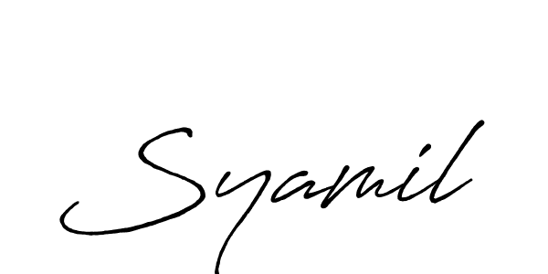 Make a beautiful signature design for name Syamil. Use this online signature maker to create a handwritten signature for free. Syamil signature style 7 images and pictures png