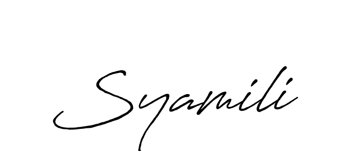 Make a short Syamili signature style. Manage your documents anywhere anytime using Antro_Vectra_Bolder. Create and add eSignatures, submit forms, share and send files easily. Syamili signature style 7 images and pictures png