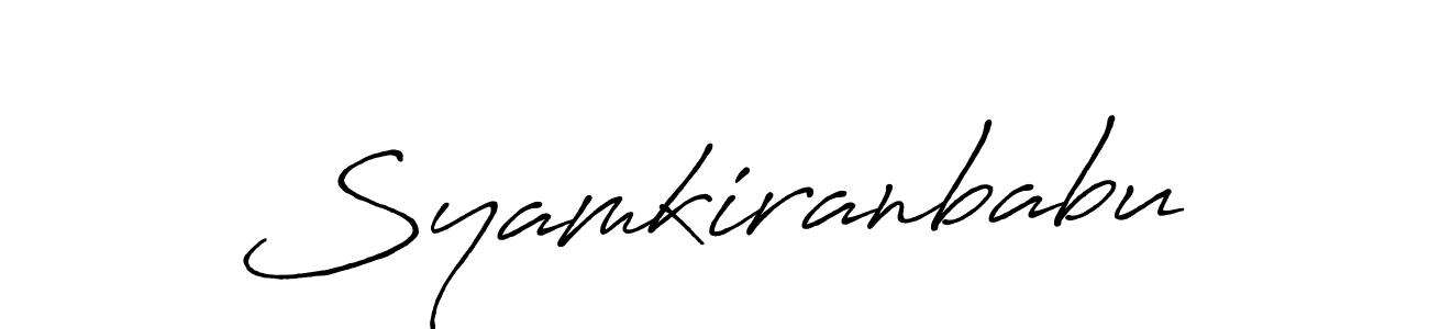 Also we have Syamkiranbabu name is the best signature style. Create professional handwritten signature collection using Antro_Vectra_Bolder autograph style. Syamkiranbabu signature style 7 images and pictures png