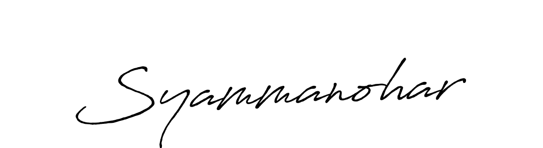 You should practise on your own different ways (Antro_Vectra_Bolder) to write your name (Syammanohar) in signature. don't let someone else do it for you. Syammanohar signature style 7 images and pictures png