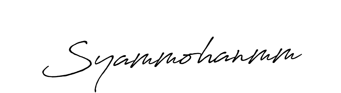 How to make Syammohanmm name signature. Use Antro_Vectra_Bolder style for creating short signs online. This is the latest handwritten sign. Syammohanmm signature style 7 images and pictures png