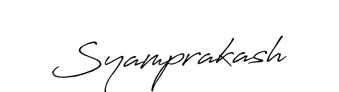 Make a beautiful signature design for name Syamprakash. With this signature (Antro_Vectra_Bolder) style, you can create a handwritten signature for free. Syamprakash signature style 7 images and pictures png