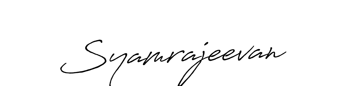 Create a beautiful signature design for name Syamrajeevan. With this signature (Antro_Vectra_Bolder) fonts, you can make a handwritten signature for free. Syamrajeevan signature style 7 images and pictures png