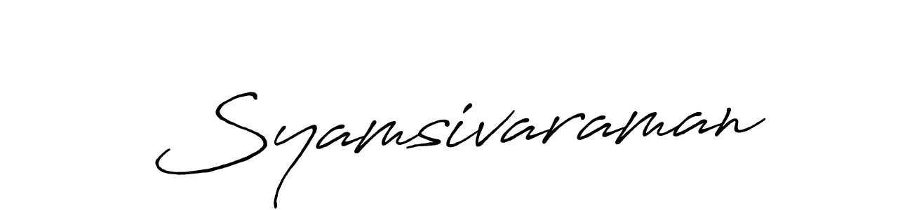 You should practise on your own different ways (Antro_Vectra_Bolder) to write your name (Syamsivaraman) in signature. don't let someone else do it for you. Syamsivaraman signature style 7 images and pictures png