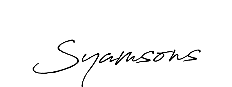 Here are the top 10 professional signature styles for the name Syamsons. These are the best autograph styles you can use for your name. Syamsons signature style 7 images and pictures png