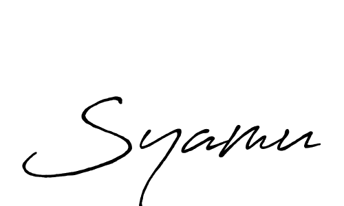 Create a beautiful signature design for name Syamu. With this signature (Antro_Vectra_Bolder) fonts, you can make a handwritten signature for free. Syamu signature style 7 images and pictures png