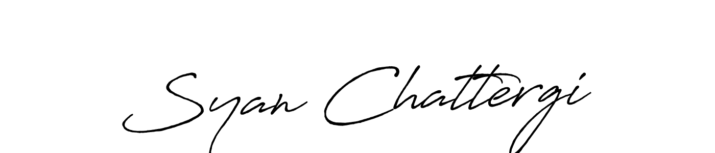 Syan Chattergi stylish signature style. Best Handwritten Sign (Antro_Vectra_Bolder) for my name. Handwritten Signature Collection Ideas for my name Syan Chattergi. Syan Chattergi signature style 7 images and pictures png