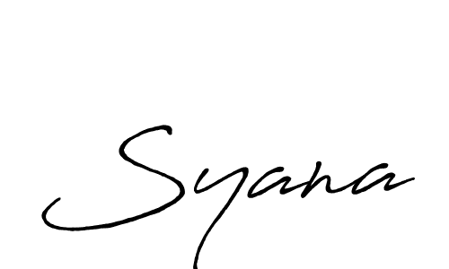 Design your own signature with our free online signature maker. With this signature software, you can create a handwritten (Antro_Vectra_Bolder) signature for name Syana. Syana signature style 7 images and pictures png