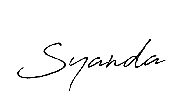 Also we have Syanda name is the best signature style. Create professional handwritten signature collection using Antro_Vectra_Bolder autograph style. Syanda signature style 7 images and pictures png