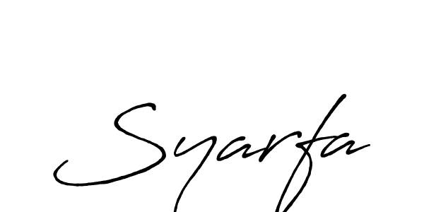 How to make Syarfa signature? Antro_Vectra_Bolder is a professional autograph style. Create handwritten signature for Syarfa name. Syarfa signature style 7 images and pictures png